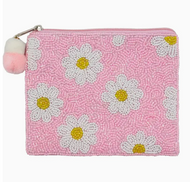 Pizzazz Daisies Beaded Pouch