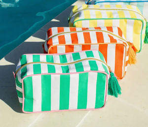 The Royal Standard Emerald Striped Cosmetic Bag