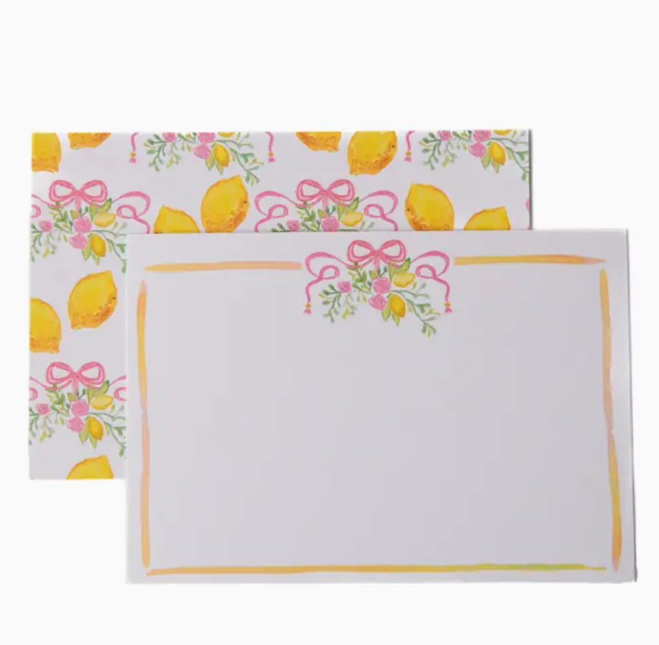 Lemon and Bow Notecards
